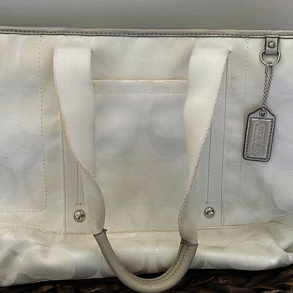 Elegant White Tote Bag